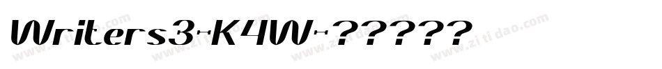 Writers3-K4W字体转换