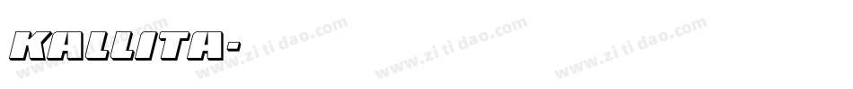 kallita字体转换
