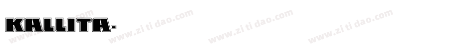 kallita字体转换