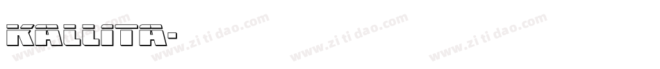 kallita字体转换