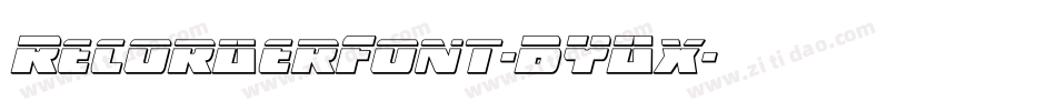 RecorderFont-BYDx字体转换