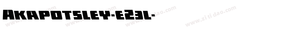 Akapotsley-eZ3l字体转换 Akapotsley-eZ3l字体转换