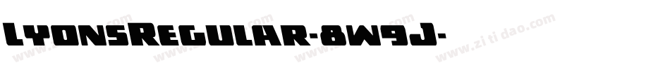 LyonsRegular-8w9J字体转换