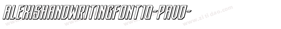 AlexisHandwritingFont10-PAvd字体转换