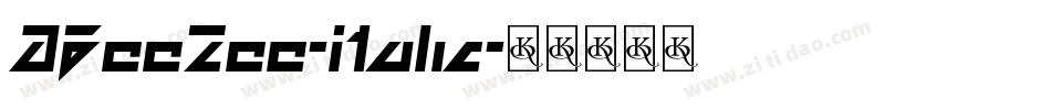 ABeeZee-Italic字体转换