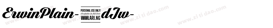 ErwinPlain-2dJw字体转换