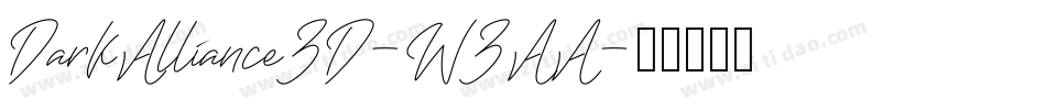 DarkAlliance3D-W3AA字体转换