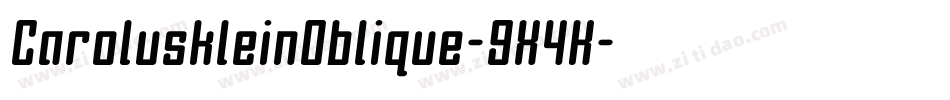 CaroluskleinOblique-9X4K字体转换