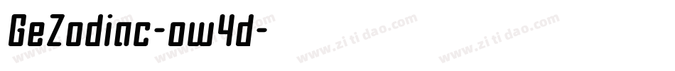 GeZodiac-ow4d字体转换