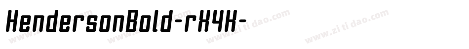 HendersonBold-rX4K字体转换