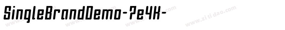 SingleBrandDemo-7e4K字体转换