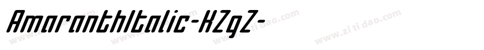 AmaranthItalic-KZgZ字体转换