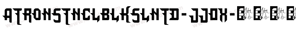 Atronstnclblkslntd-JJ0x字体转换