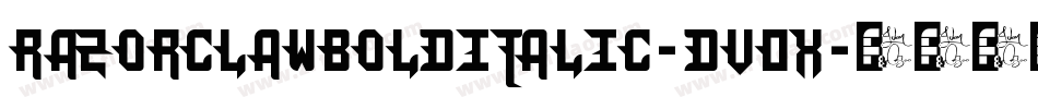 RazorclawBoldItalic-dV0x字体转换