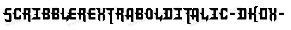 ScribblerExtraboldItalic-DK0x字体转换