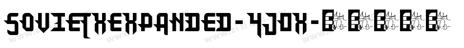 SovietXExpanded-4J0x字体转换 SovietXExpanded-4J0x字体转换