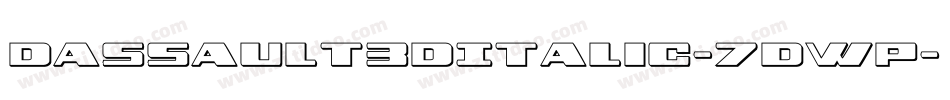 Dassault3DItalic-7dWP字体转换
