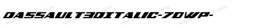 Dassault3DItalic-7dWP字体转换