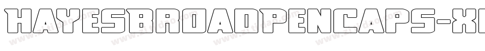 HayesBroadPenCaps-xndm字体转换