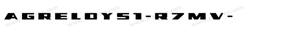 Agreloys1-R7Mv字体转换