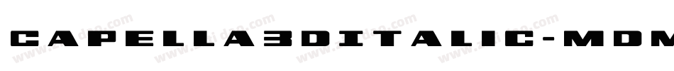 Capella3DItalic-MDMv字体转换