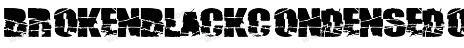 BrokenBlackCondensedOblique-XPxd字体转换
