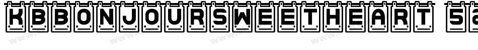 Kbbonjoursweetheart-52nx字体转换
