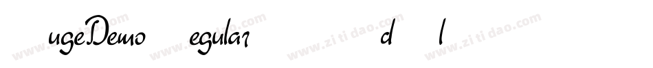 YugeDemoRegular-K7d0l字体转换