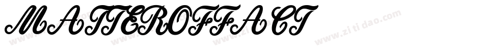 MATTEROFFACT字体转换