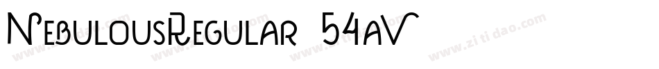 NebulousRegular-54aV字体转换