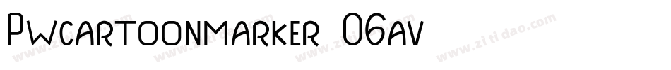 Pwcartoonmarker-06av字体转换