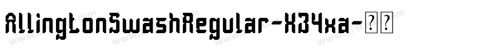 AllingtonSwashRegular-X34xa字体转换