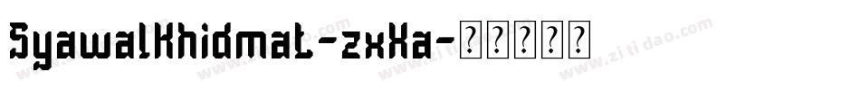 SyawalKhidmat-zxXa字体转换