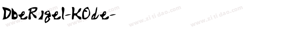 DbeRigel-KOde字体转换