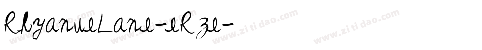 RhyanieLane-eRze字体转换