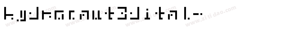 hydronaut3dital字体转换