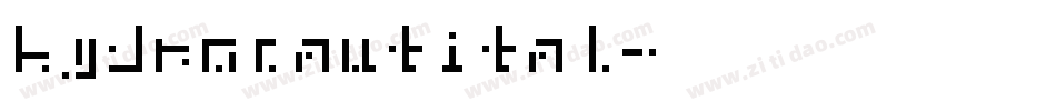 hydronautital字体转换