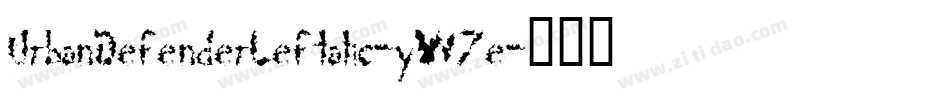 UrbanDefenderLeftalic-yW7e字体转换