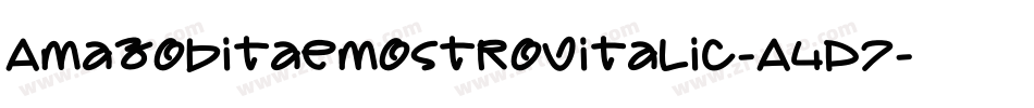Amazobitaemostrovitalic-A4P7字体转换