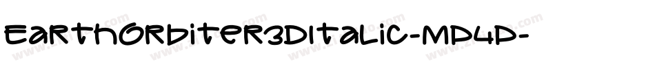 EarthOrbiter3DItalic-MP4P字体转换