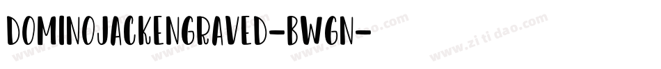 DominoJackEngraved-BwGn字体转换