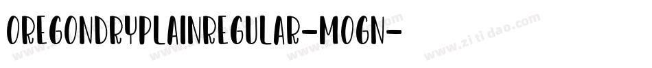 OregondryPlainRegular-MOGn字体转换