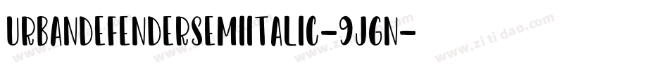 UrbanDefenderSemiItalic-9jGn字体转换