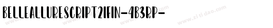 BelleAllureScript2IFin-4B3Rp字体转换