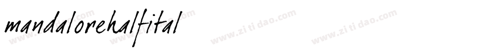mandalorehalfital字体转换