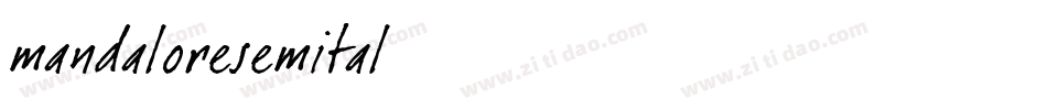 mandaloresemital字体转换