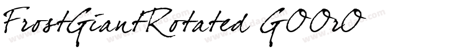 FrostGiantRotated-GOOrO字体转换