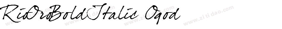 RioOroBoldItalic-O9od字体转换