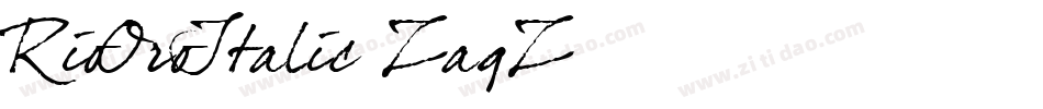 RioOroItalic-Za9Z字体转换