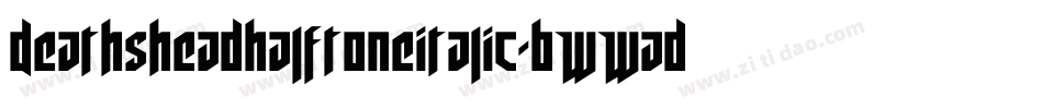DeathsheadHalftoneItalic-BWWad字体转换